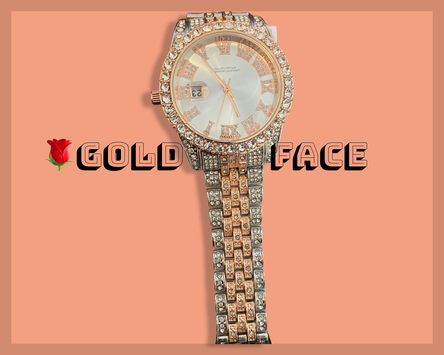 18K Rose Gold Plated Quartz Watch